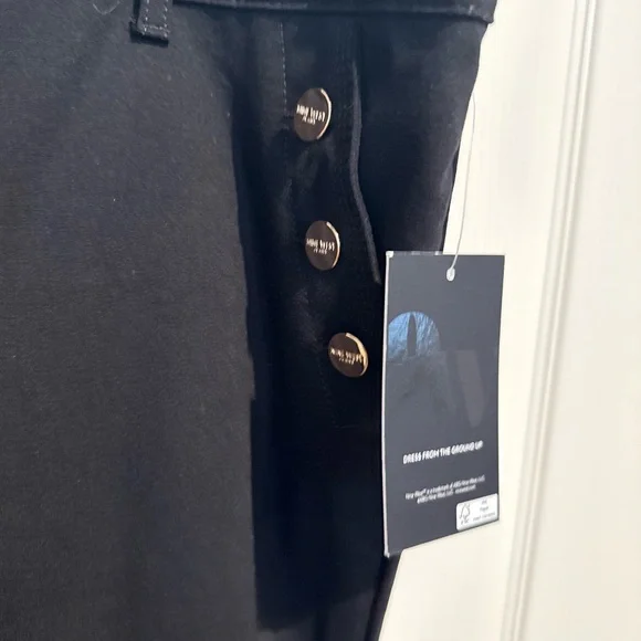Nine West Black Women's Pants with Gold Button Accents - Picture 4 of 5